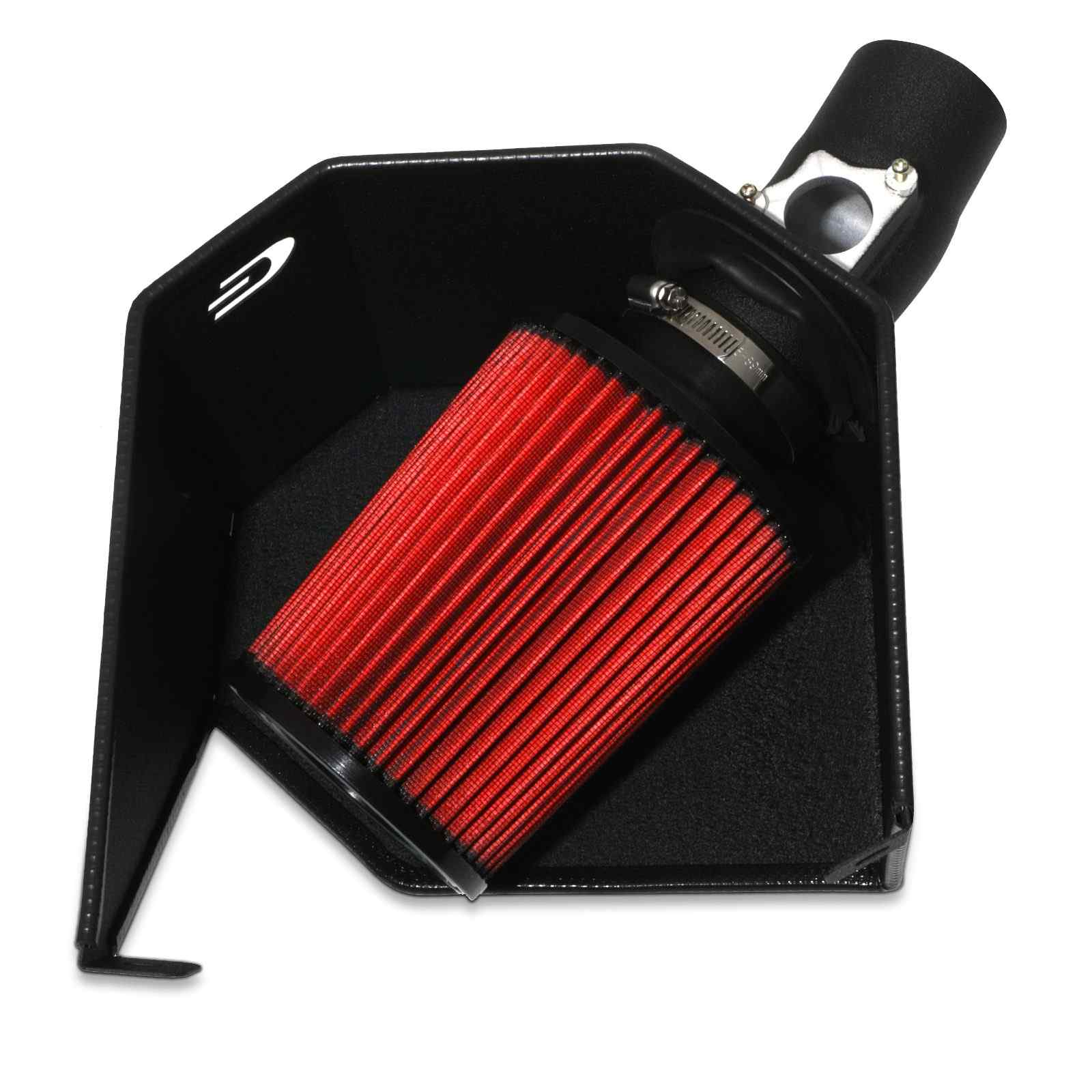 thumbnail image 2 of Universal 3" Cold Air Intake Kit – Red Filter & Black Aluminum Pipe – Induction Hose System 2 of 4